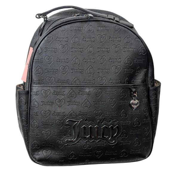 Juicy Couture Liquorice Upgrade U Full Size Faux Leather Black Mini Backpack NWT main image 6
